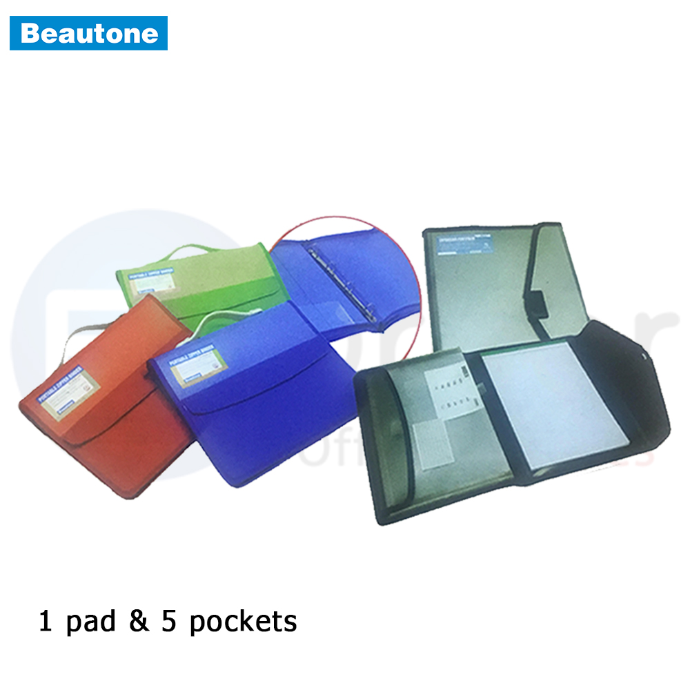 Beautone  Expanding file ,5 pockets BLACK