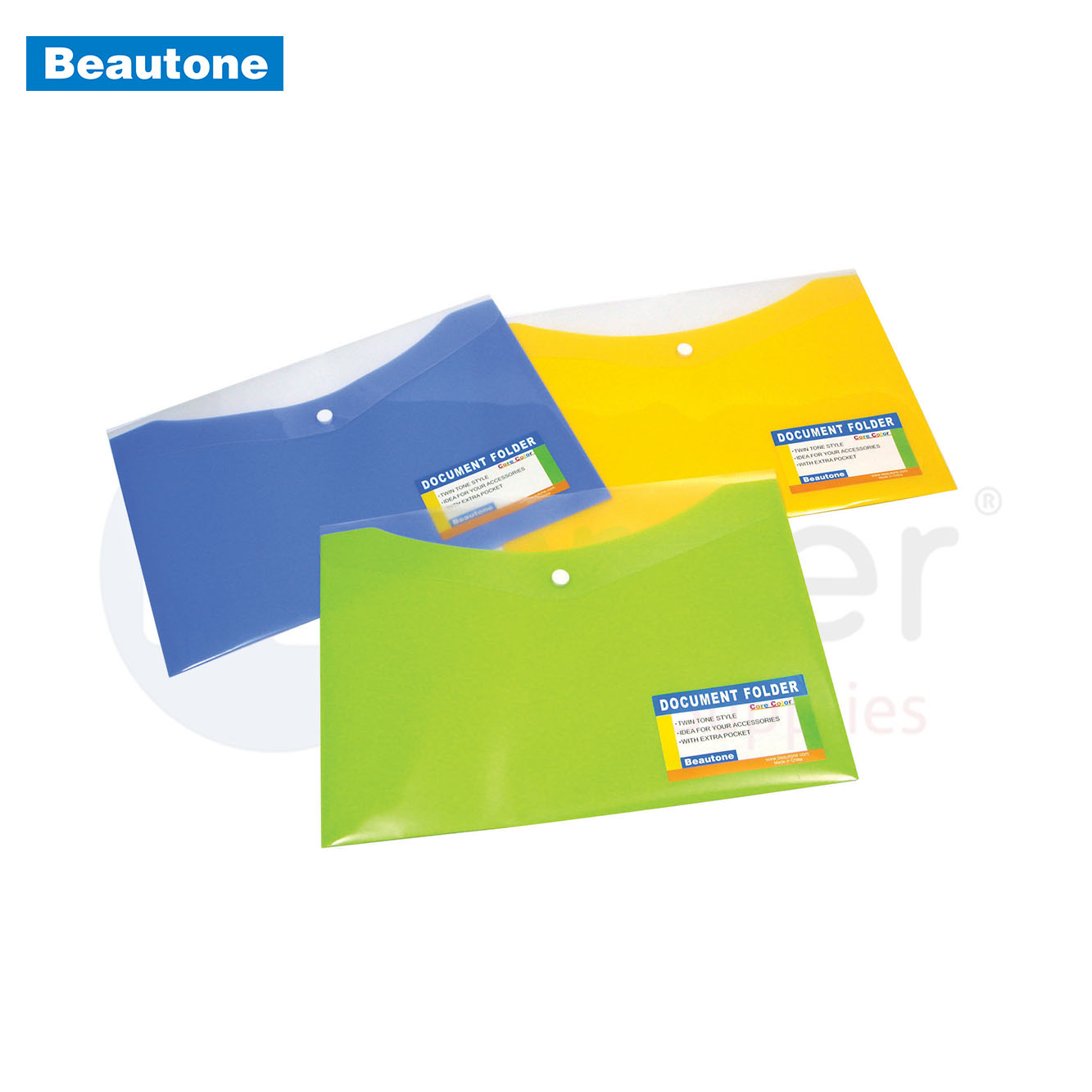 #Beautone Envelopes bag twintone w/extra pocket