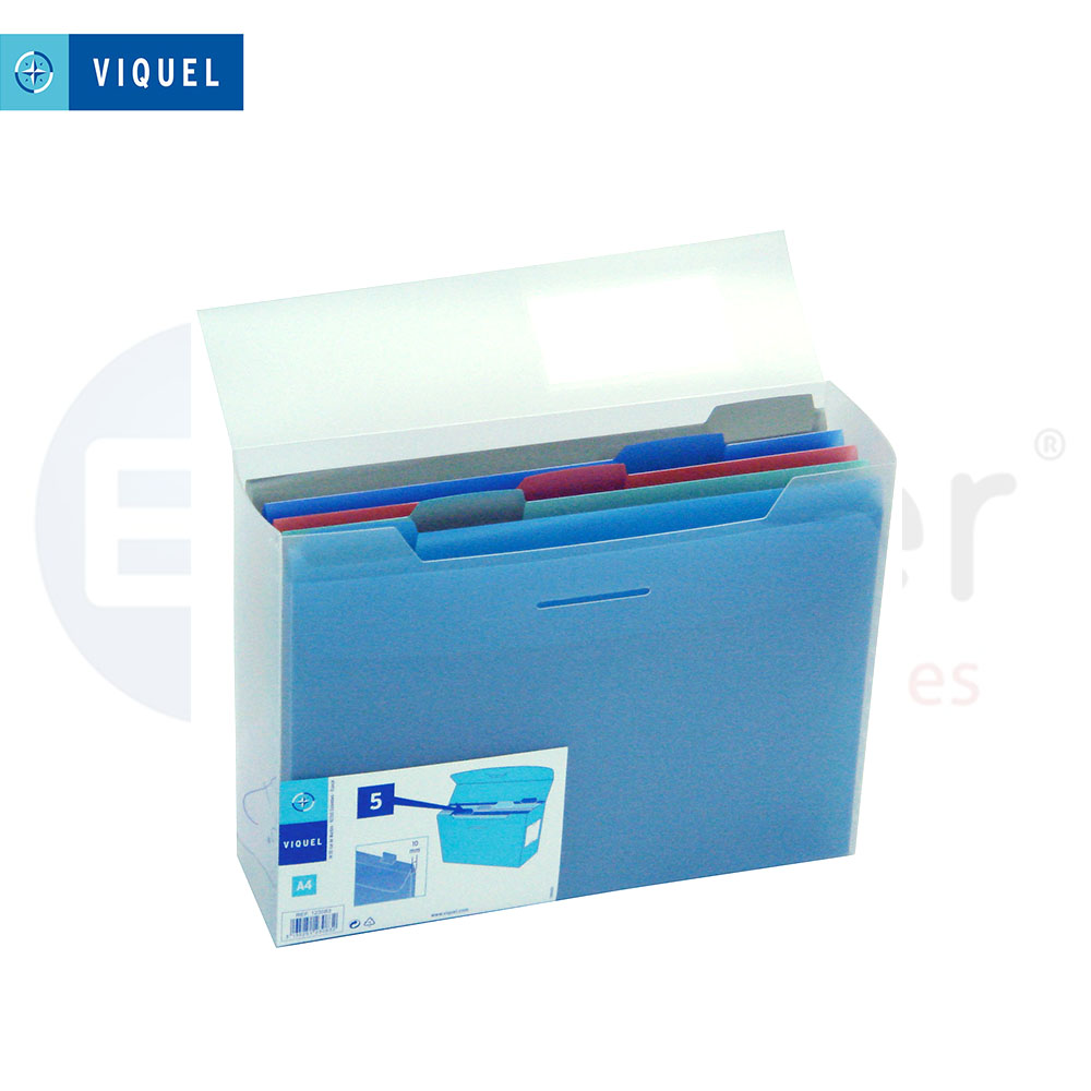 Viquel  box file box w/5 colored files