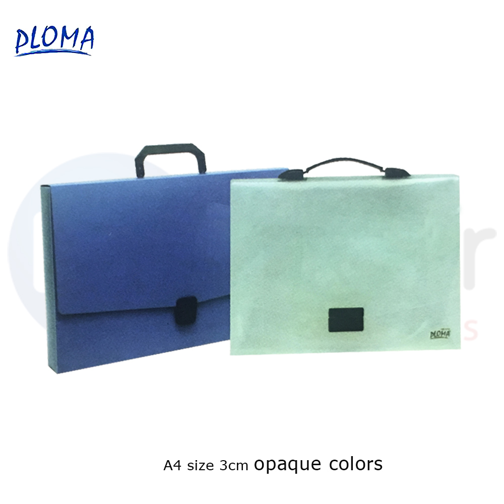Ploma document case w/Handles,A4 size 3cm width opaque colors