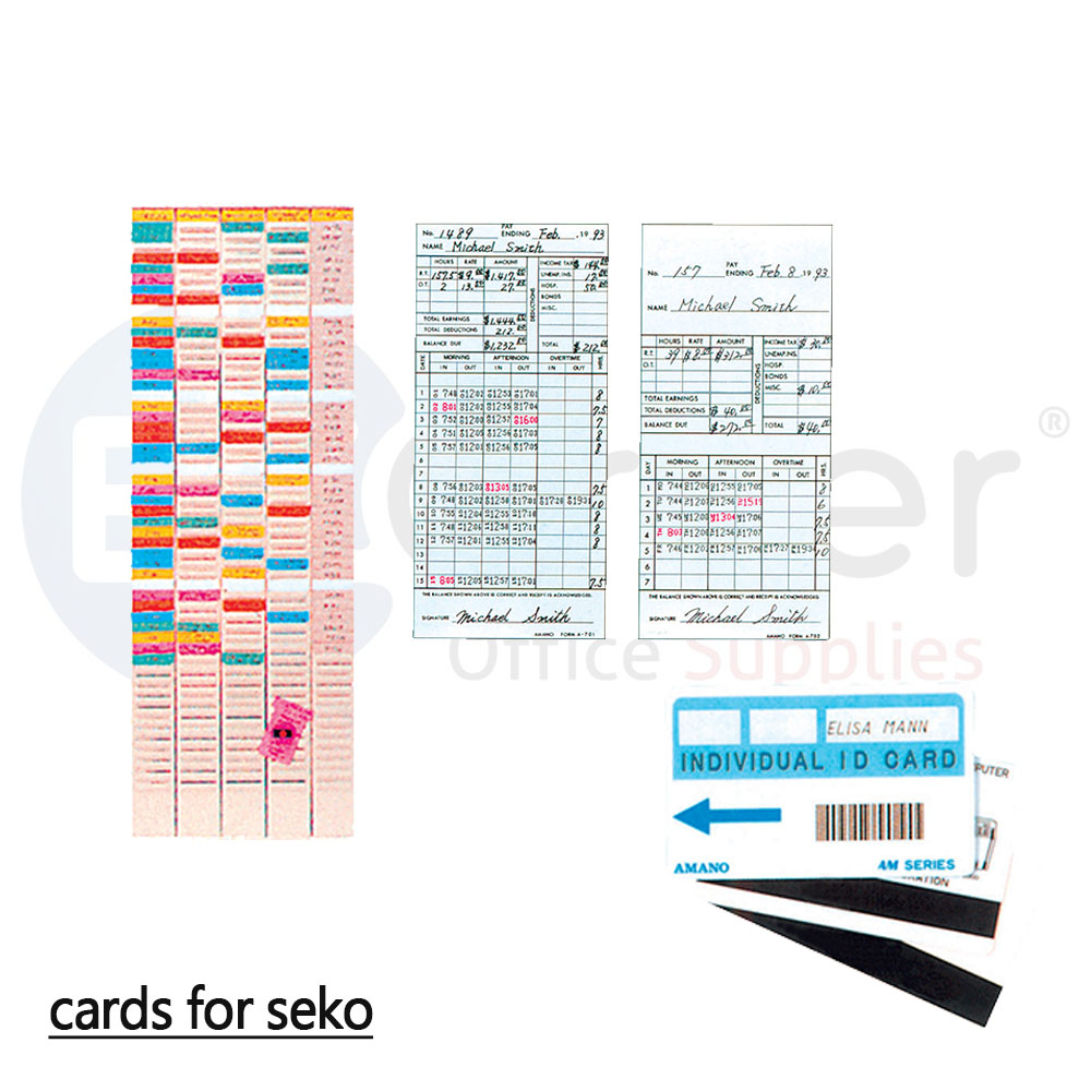 Cards for Seiko QR-350/395/550 ,100 cards,