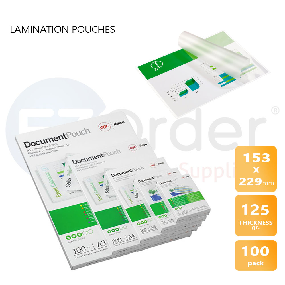 -Laminating Pouches 153*229 125 microns