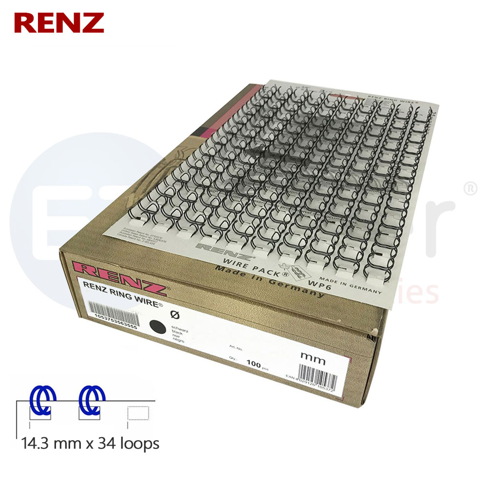 Renz Metal binding wires 14.3mm,50/Box,34 loops