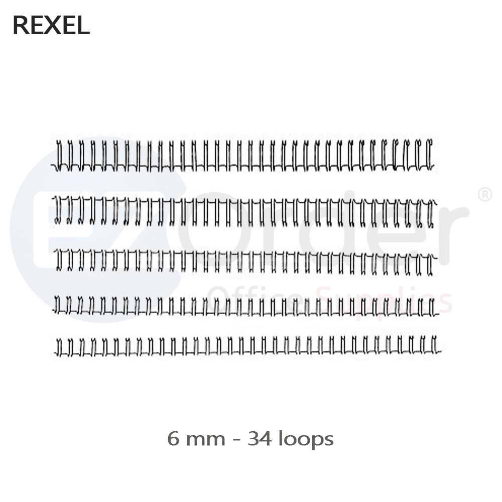 +#Rexel Metal binding wires 6mm,34Loops BOX/100