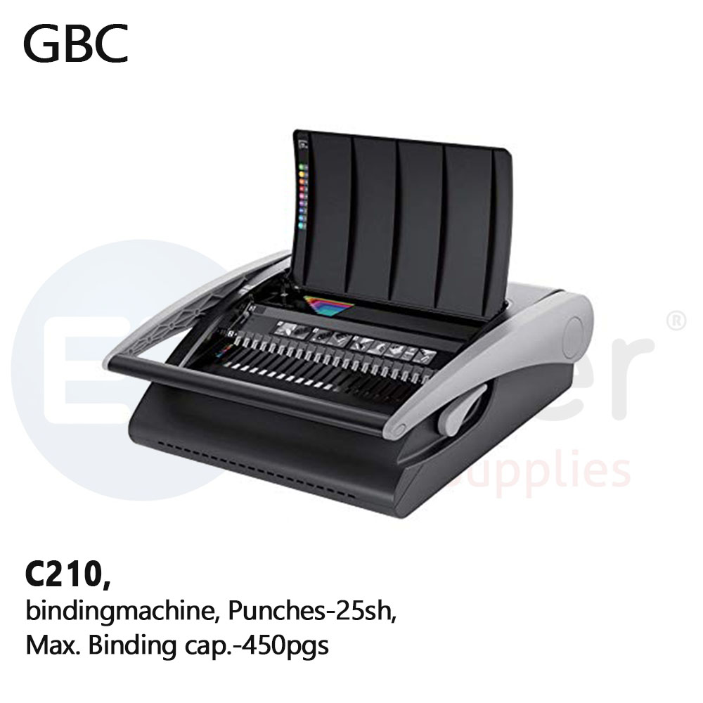 GBC COMBBIND C210, bindingmachine,Punches-25sh, Max. Binding cap.-450pgs