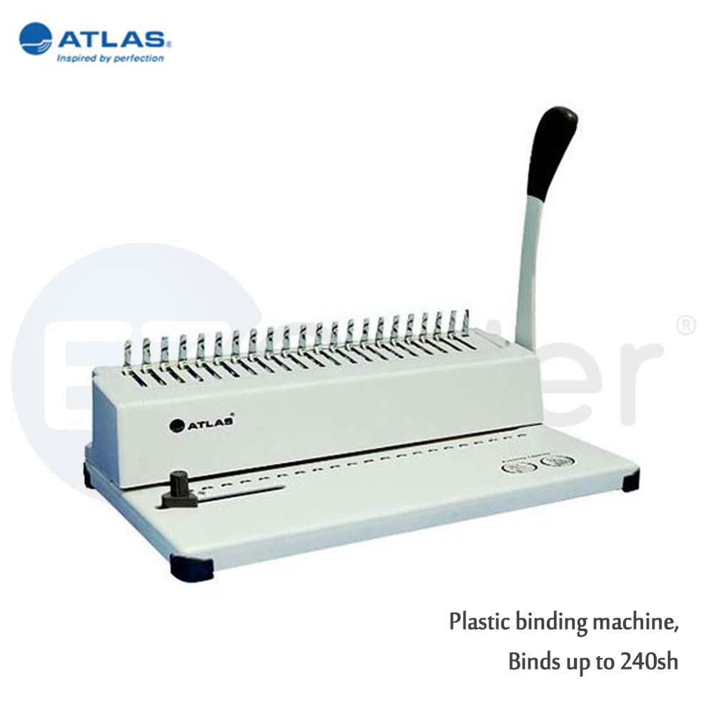 Atlas PB21 Plastic binding machine, Binds up to 240sh