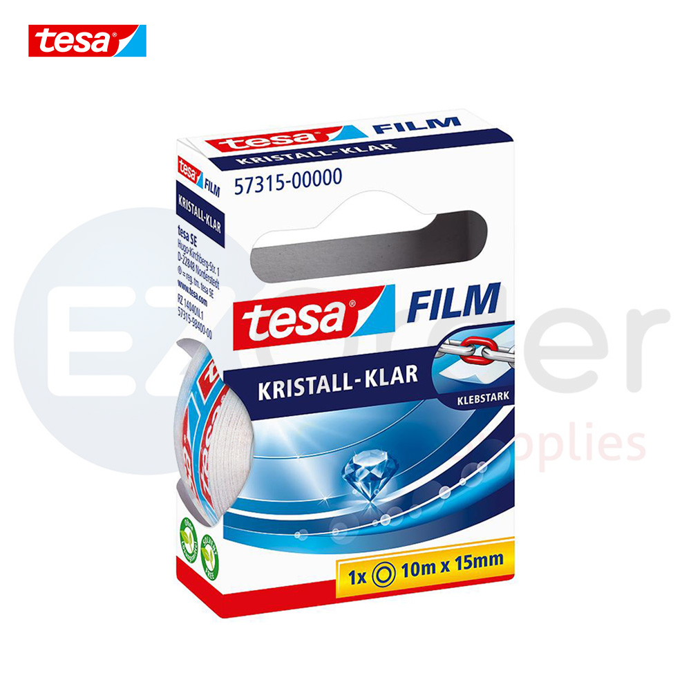 +Tesa adhesive tape 15mmx10m crystal (box of 10)
