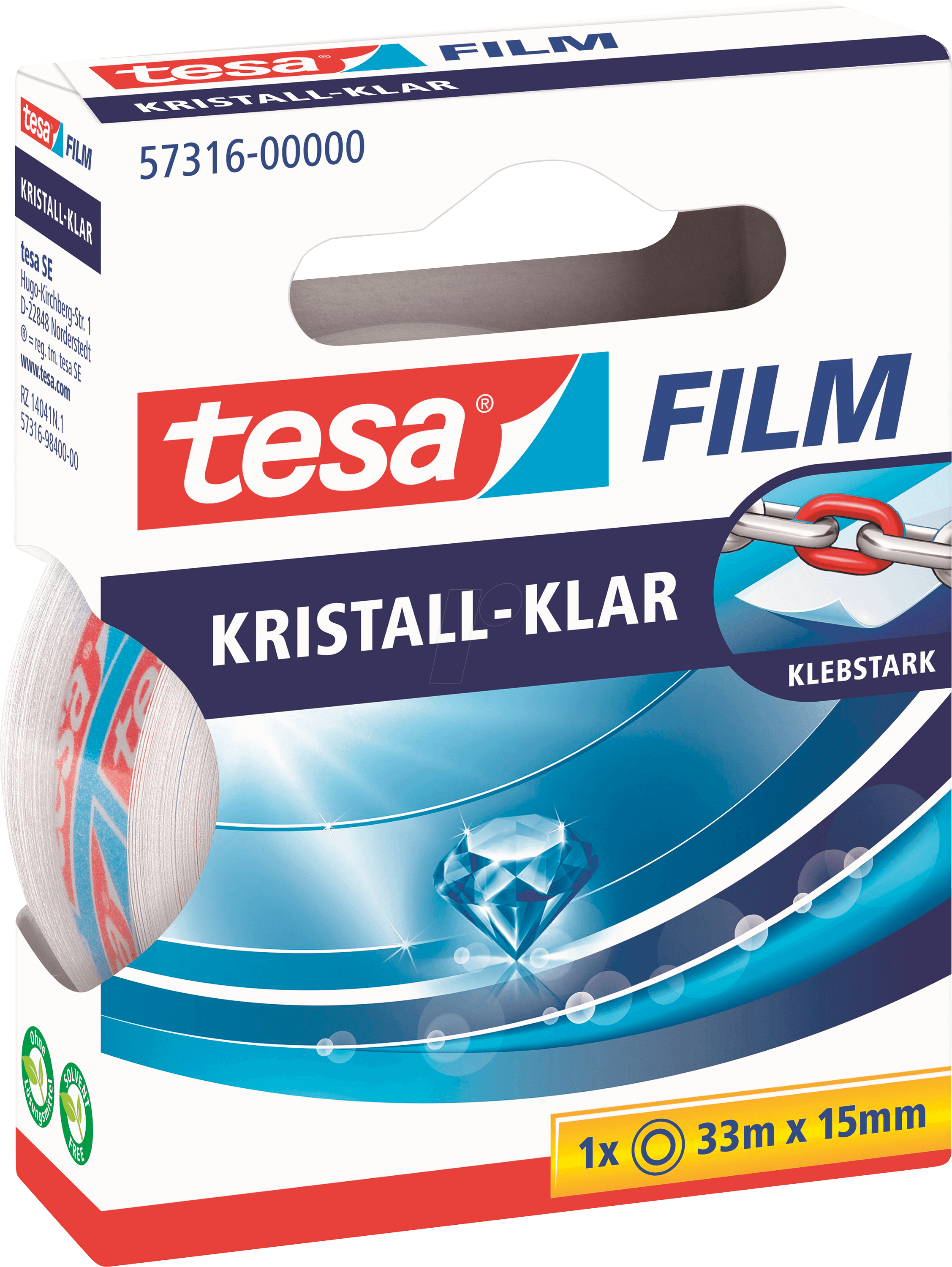 Tesa adhesive tape 15mmx33m crystal