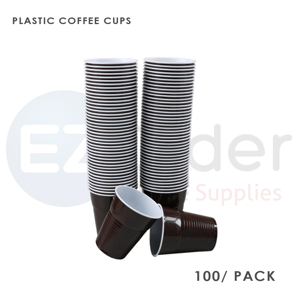 Coffee Small cups, 80cc, Brown plastic 100