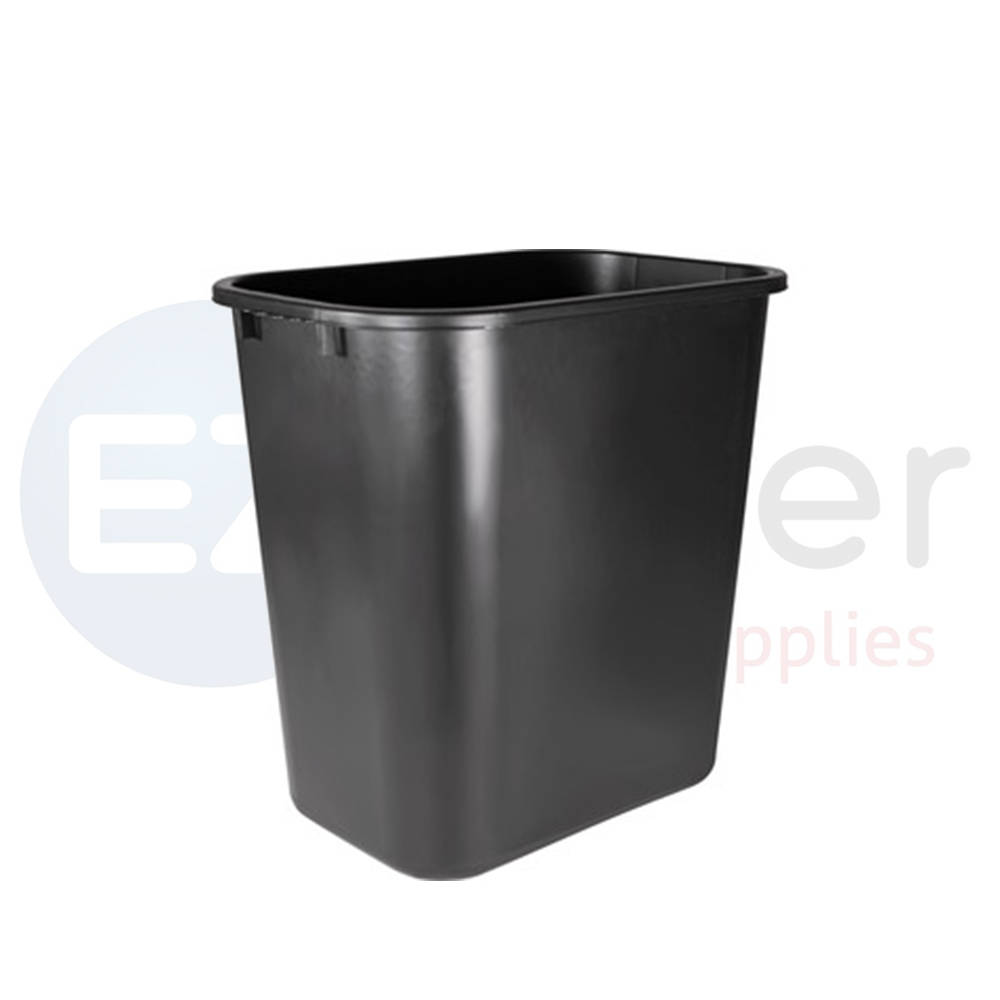 Waste basket,Rectangular,large, BLACK, H29xW26xD22CM