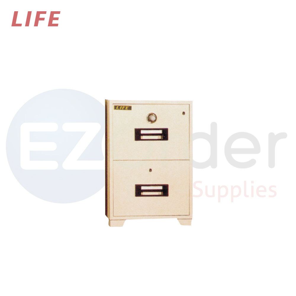 LIFE Cabinet fire resistant 2 drawers,Digital