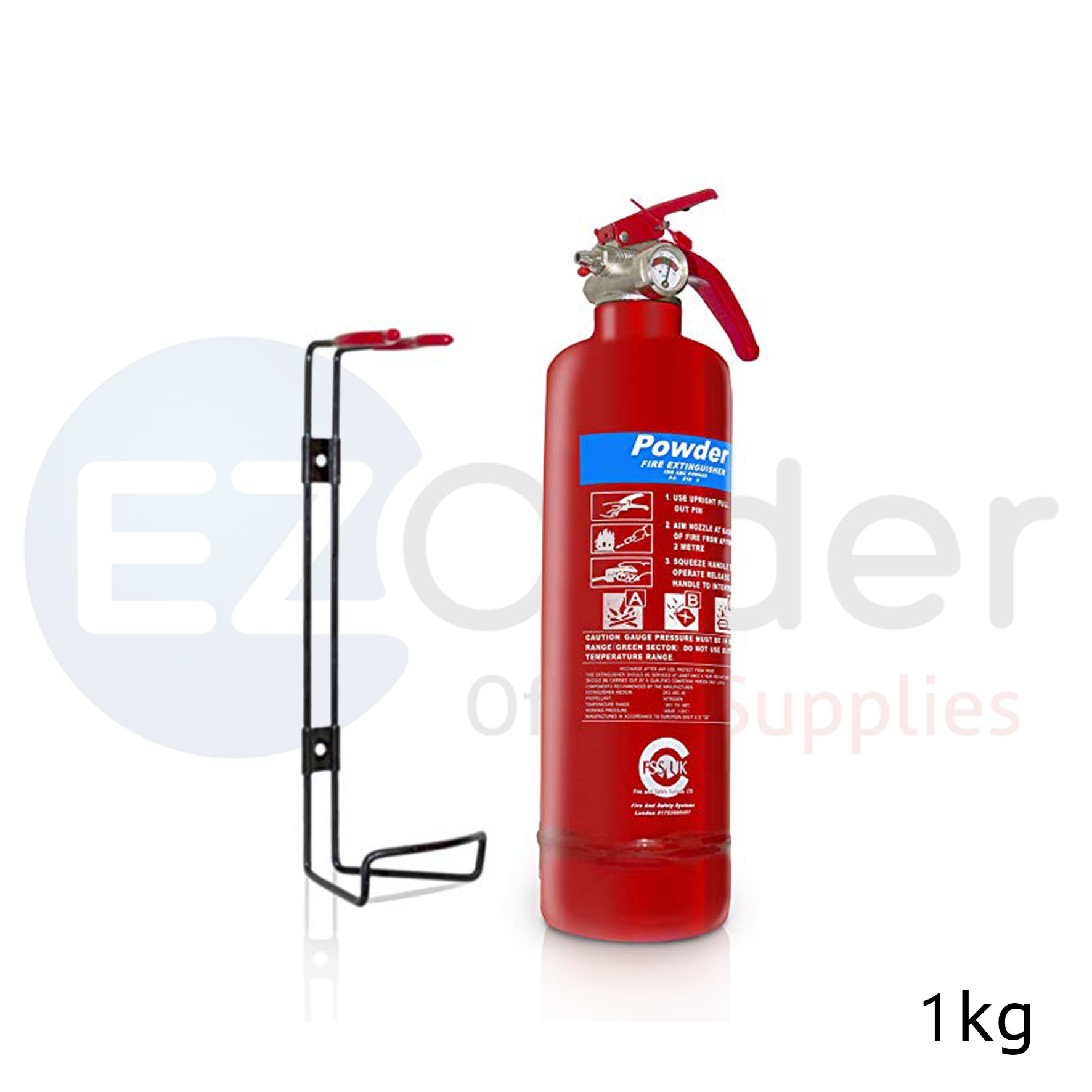 Fire extinguisher car, 1Kg, Dry Powder