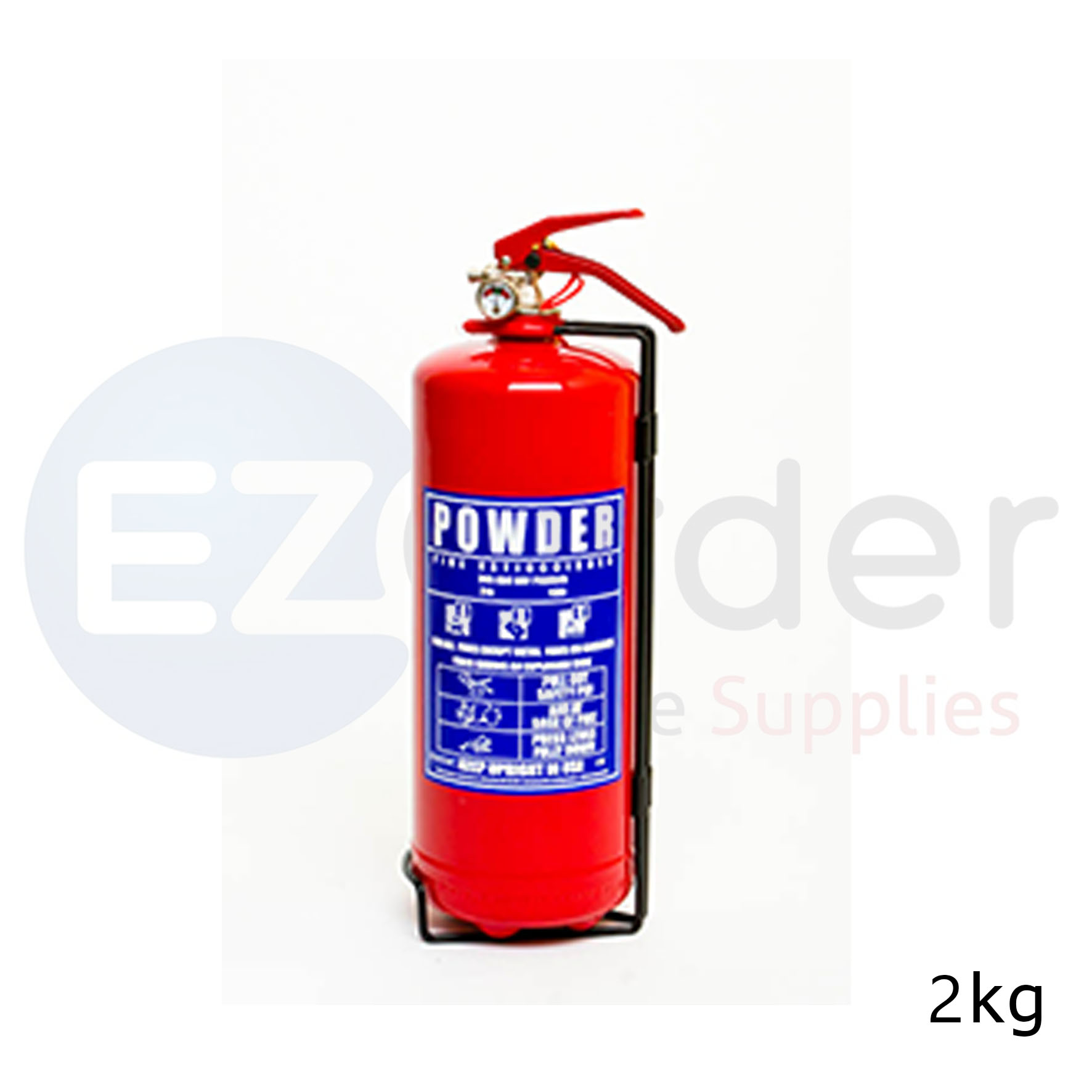 Fire extinguisher, dry powder, 2 kg.
