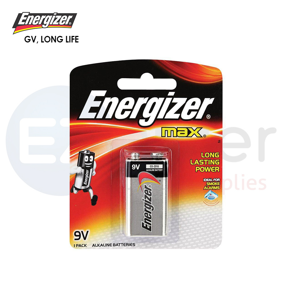 +Batteries, Energizer, 9V (1 PER PACK)