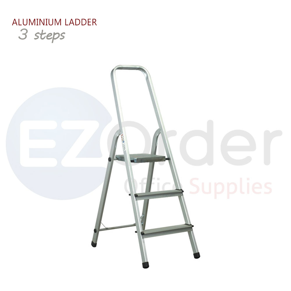 Ladder 3 steps aluminium