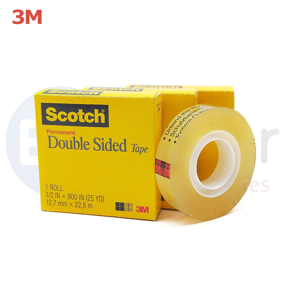 +3M Double stick tape w/dispenser, 12mm x 6m