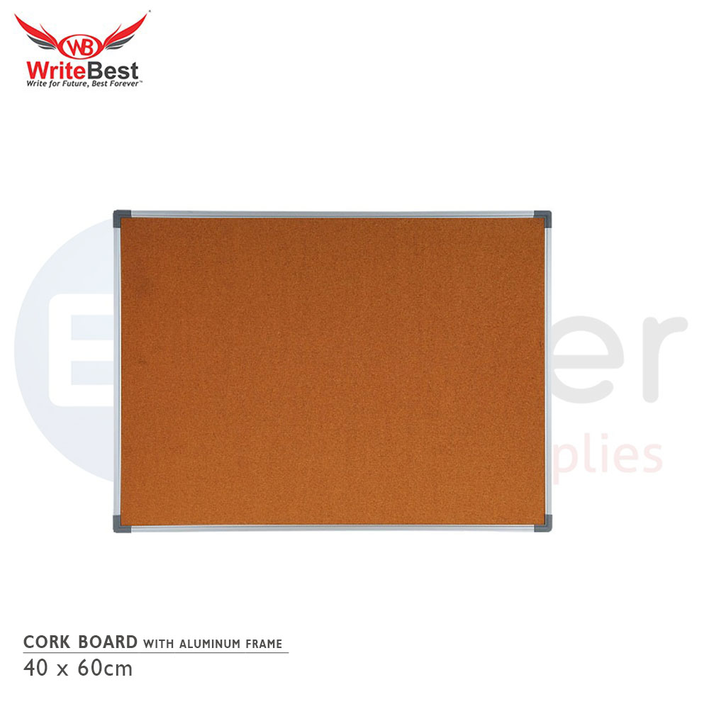 +Cork board, w/ alum frame, 45x60cm