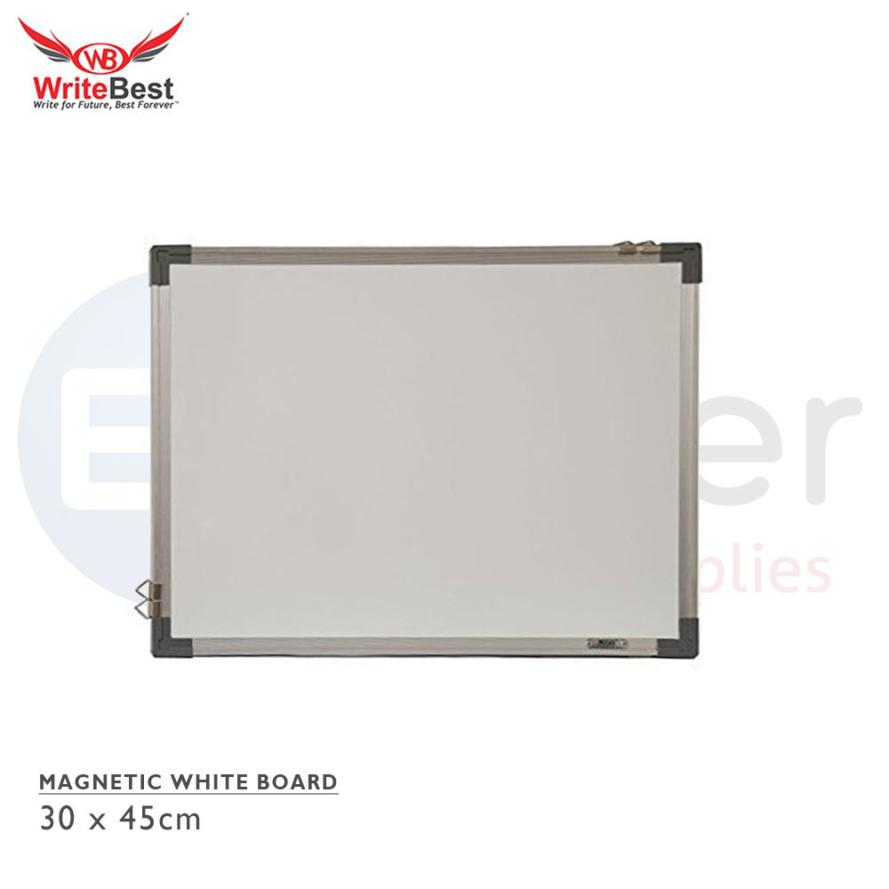 Magnetic white board, alum. frame, 30x45cm