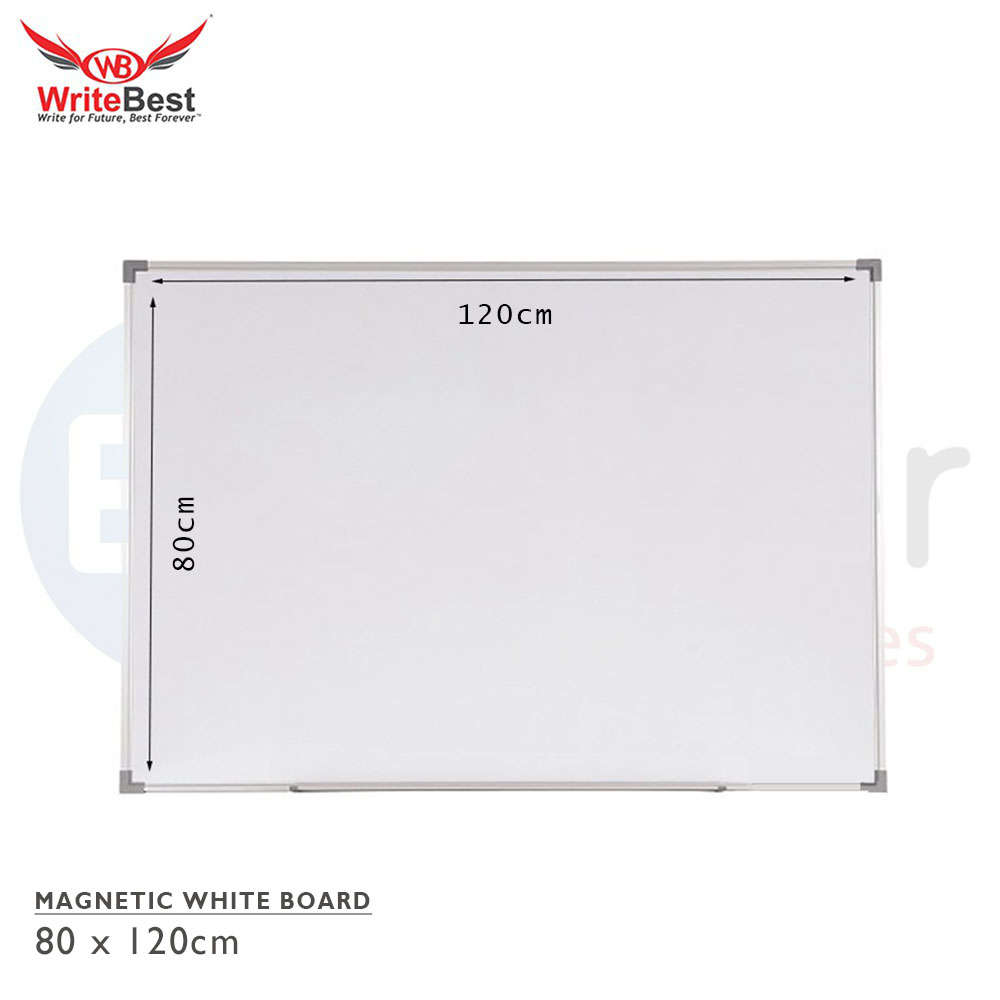 +Magnetic whiteboard, w/alum.frame, 90x120cm+TRAY