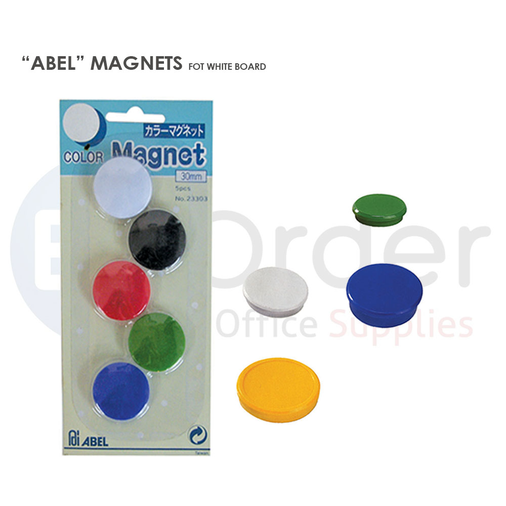 Abel Magnets for white boards 5 pcs diameter 30mm