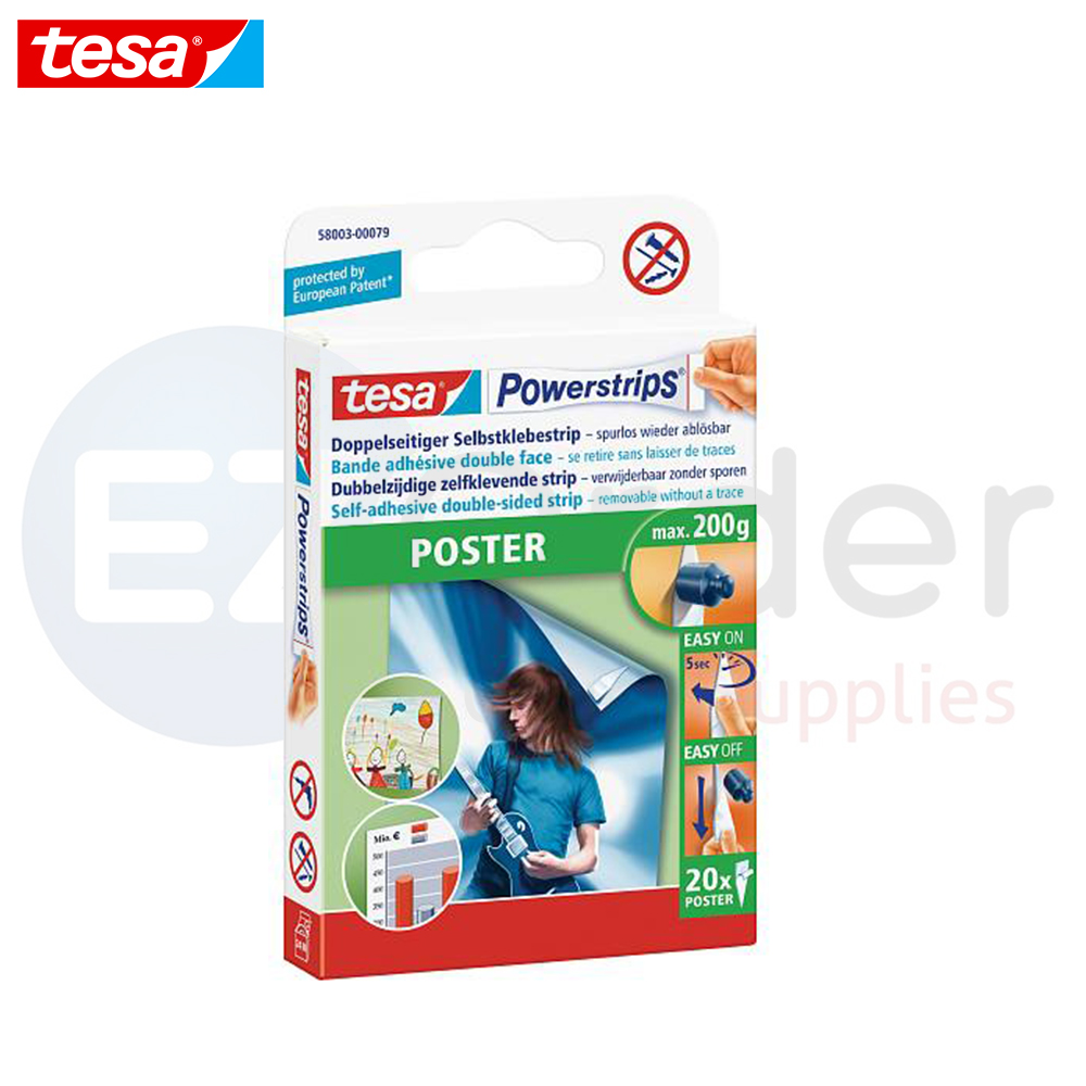 Tesa poster strips 5cm*2cm pack/20