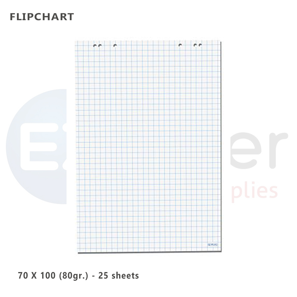 Flipchart pad 20 sheets Squares or plan 70*100
