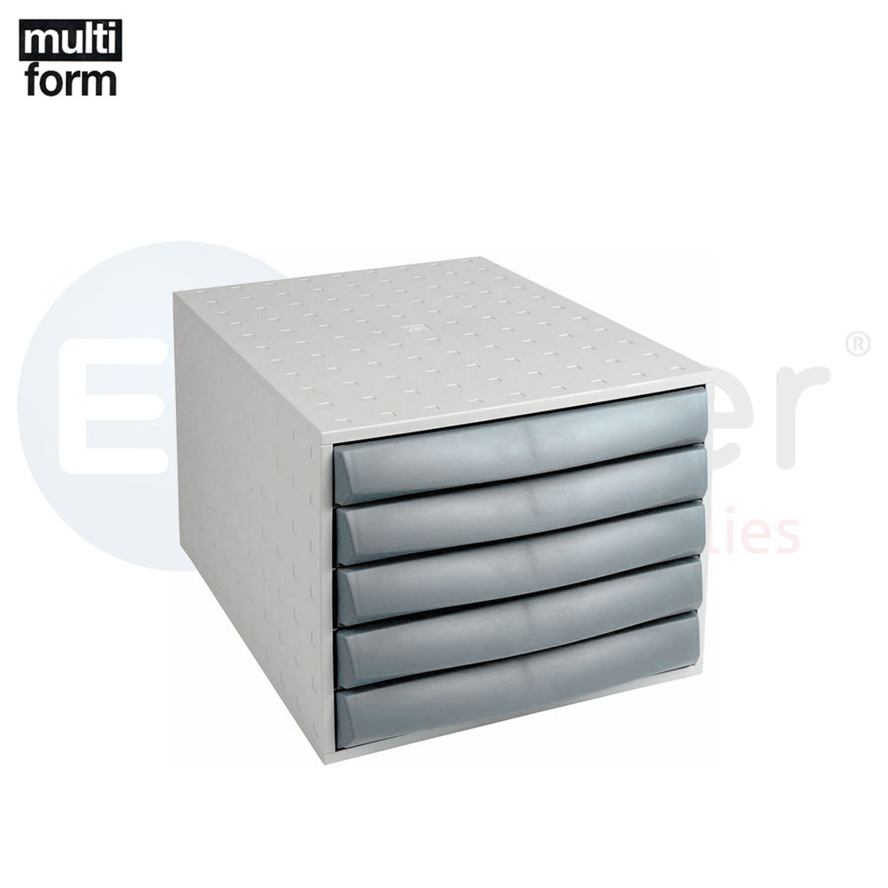 Multiform document cabinet 5 drawers grey