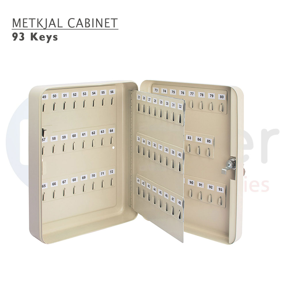Key cabinet metal capacity 93 keys,with lock, WITHOUT KEY HOLDERS