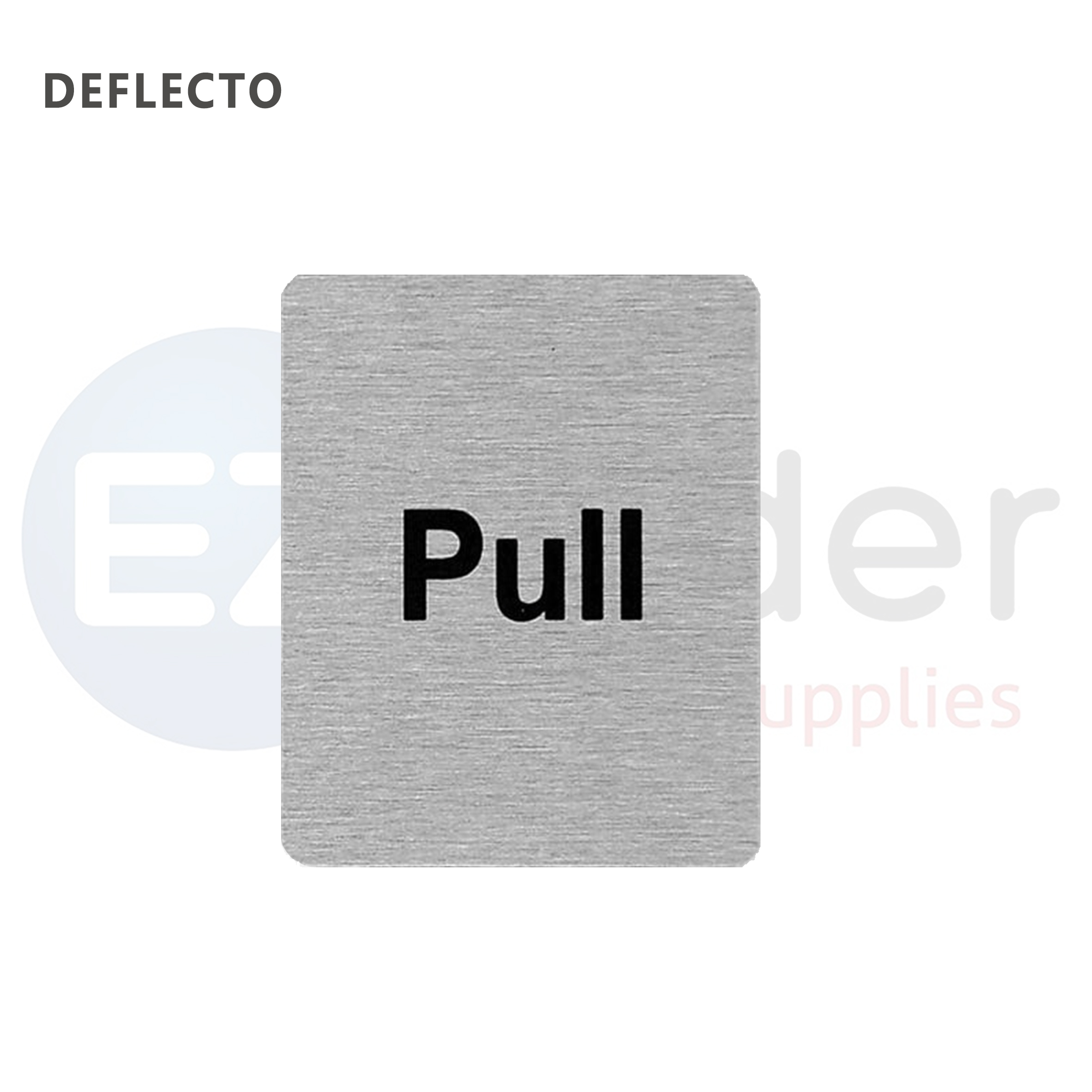 +DEFLECTO sign PULL aluminium plastic material H83mm