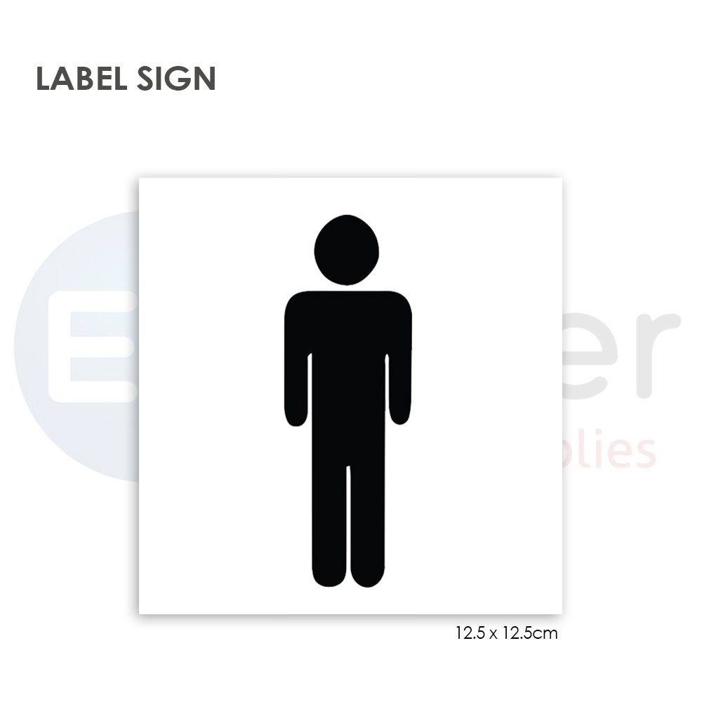 LABEL SIGN sign MEN size 12.5*12.5 cm