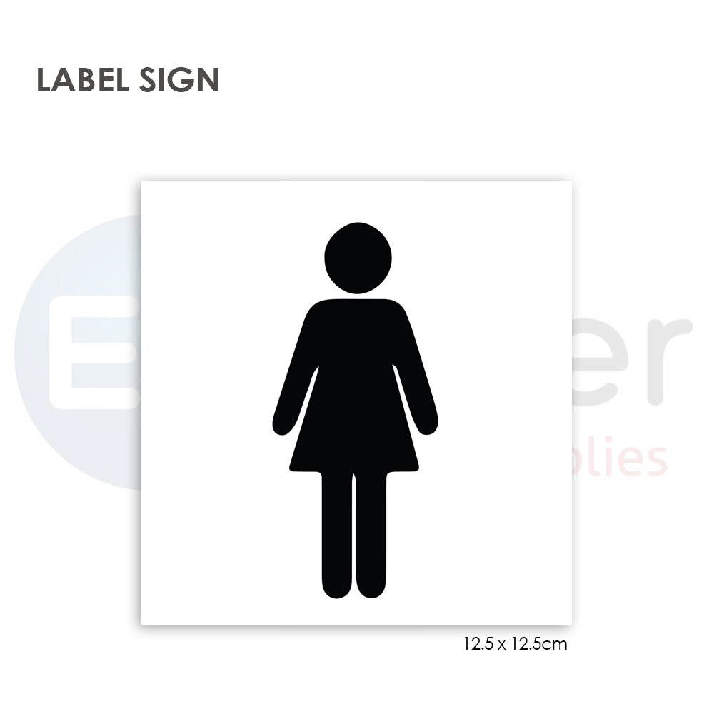 LABEL SIGN sign WOMEN size 12.5*12.5 cm