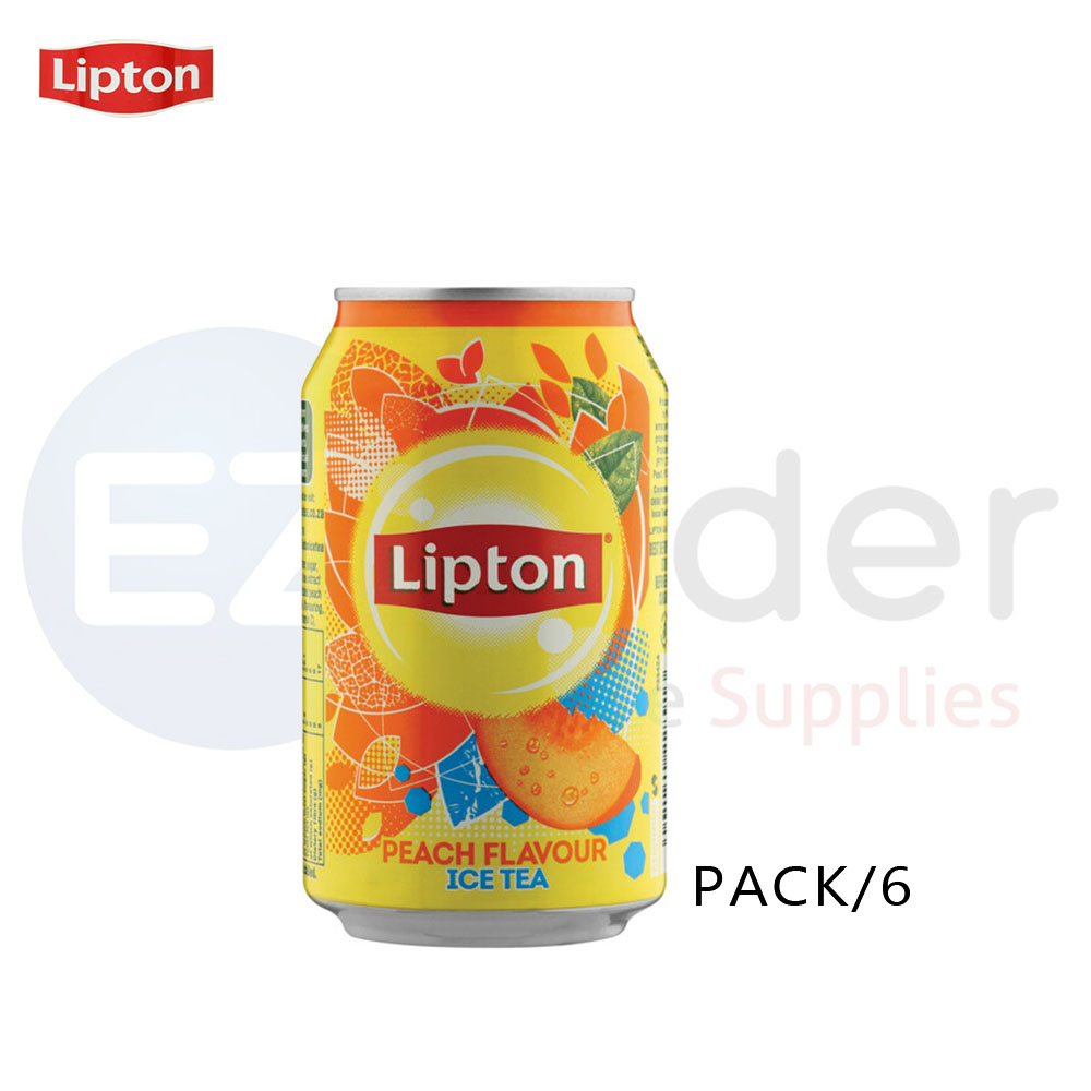 LIPTON TEA  peach flavor can 330ml pack/6