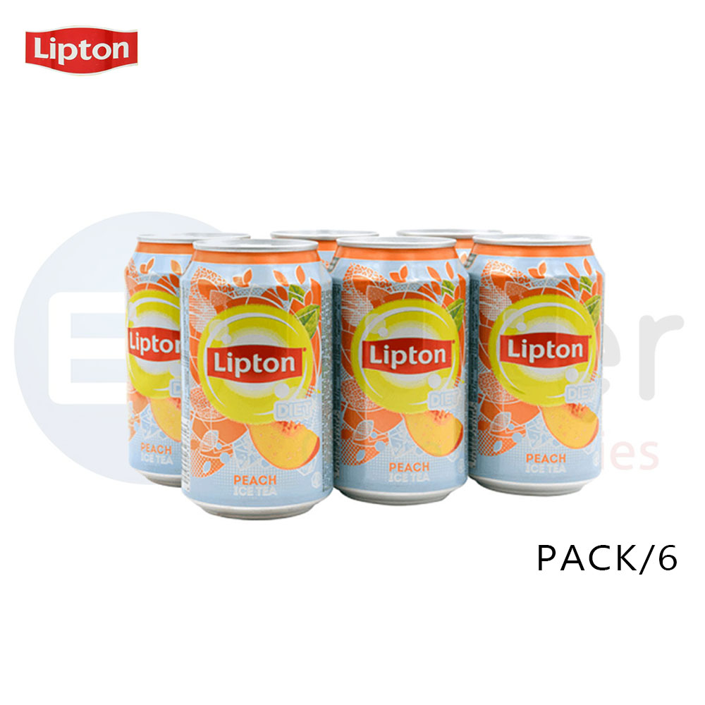 LIPTON TEA  diet peach flavor can 330ml pack/6