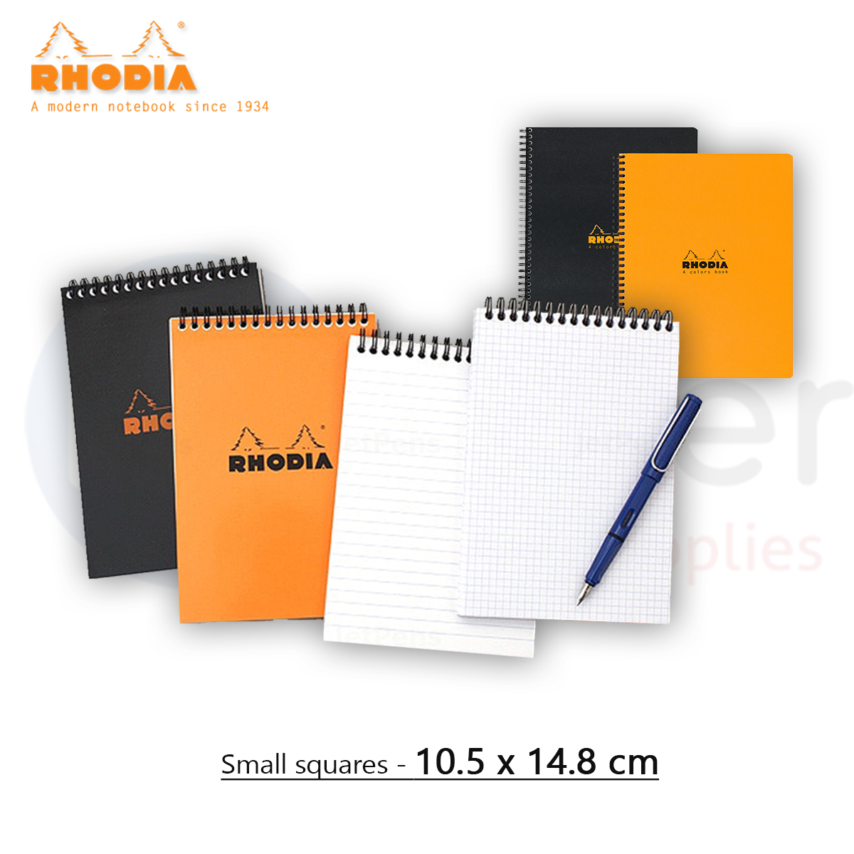 RHODIA books spiral(10.5*14.80CM), A6,small squares