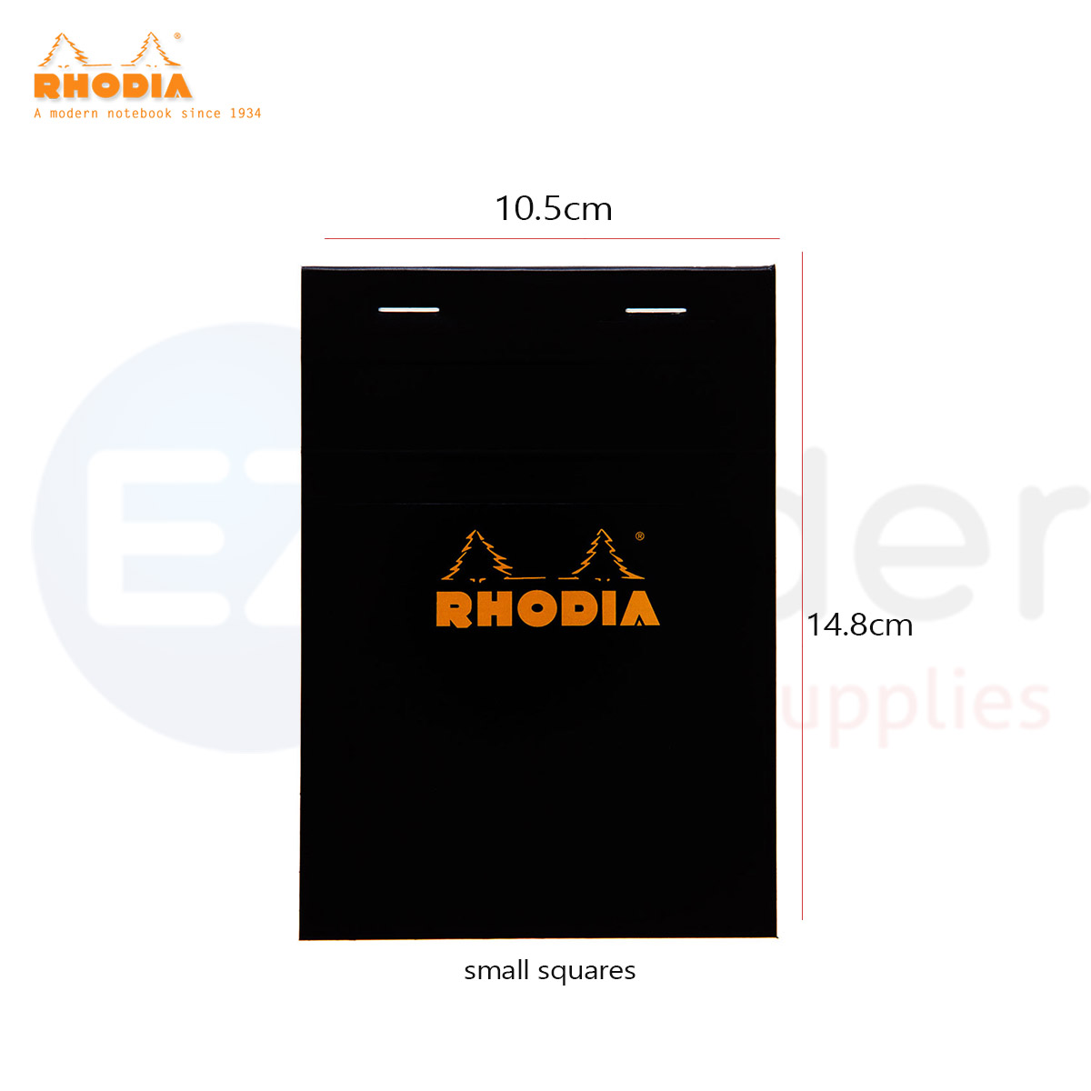 #Rhodia bloc notes 10.5*14.8, 80 sheets,A6 squares