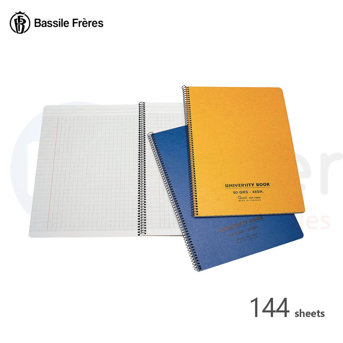 University copy book 144 sheets squares