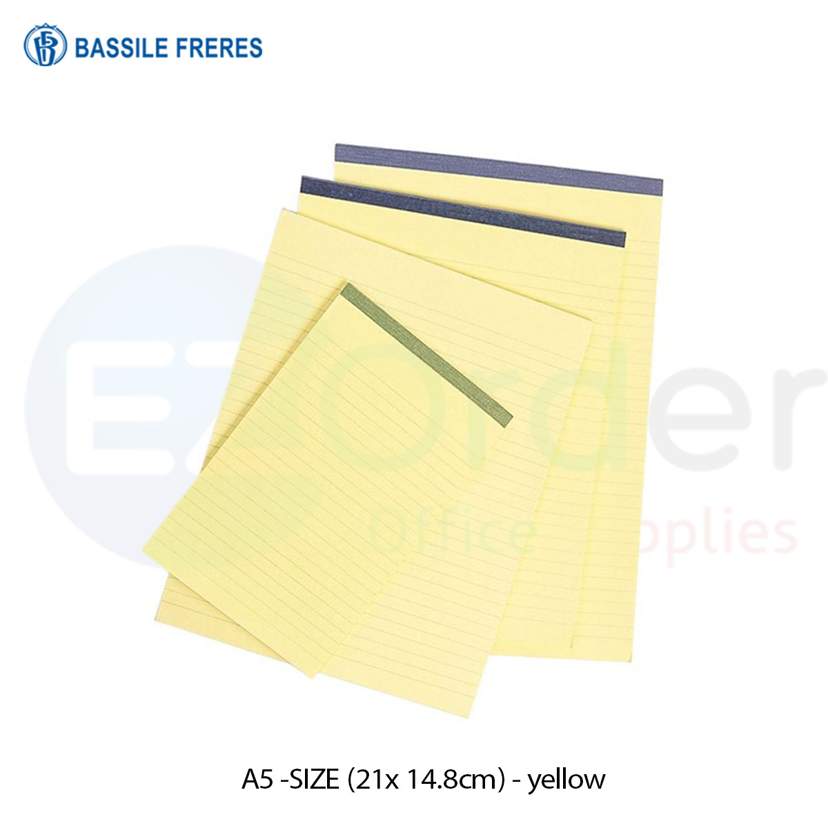 +Yellow pads A5, 50 sheets