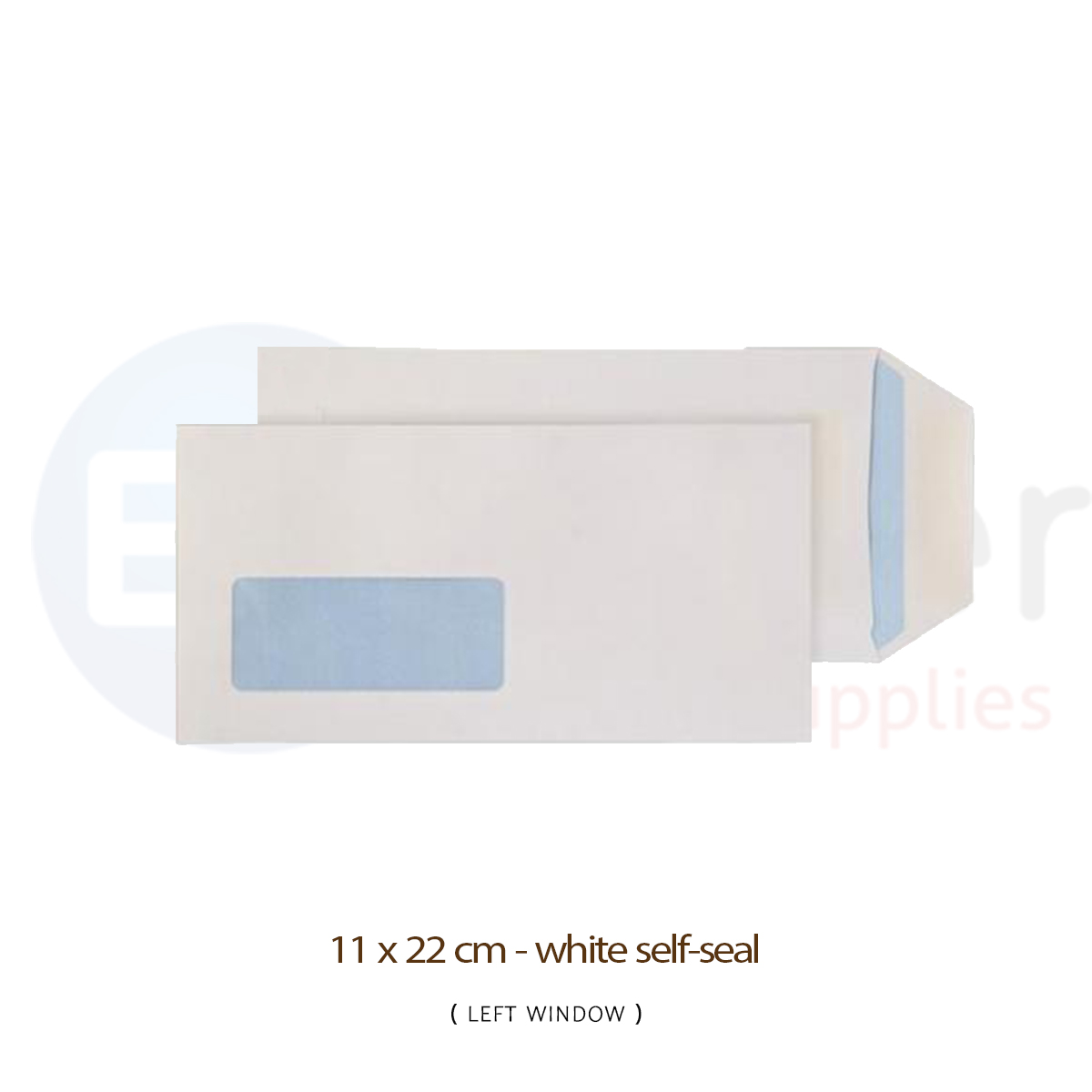 +Window envelopes 11x22cm Left Window(Pack of 25)