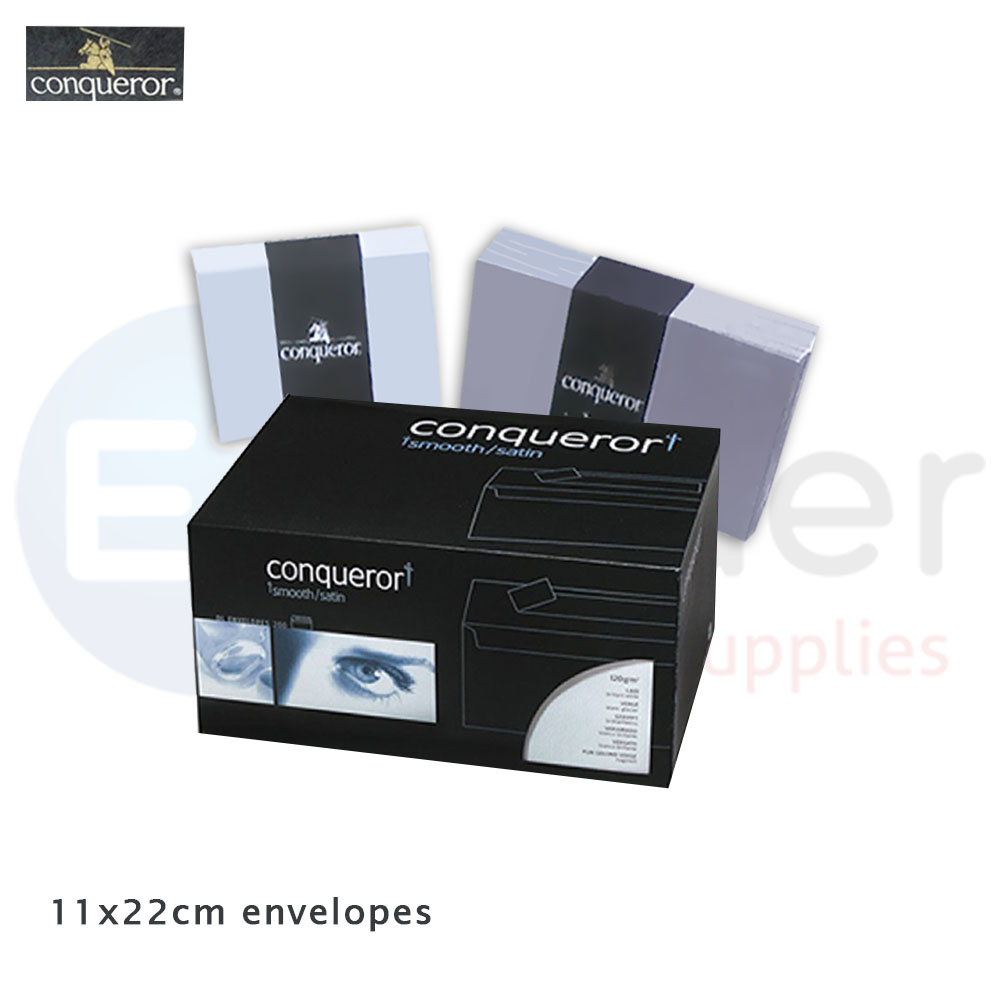 +#Conqueror envelopes 11x22cm (Pack of 100)