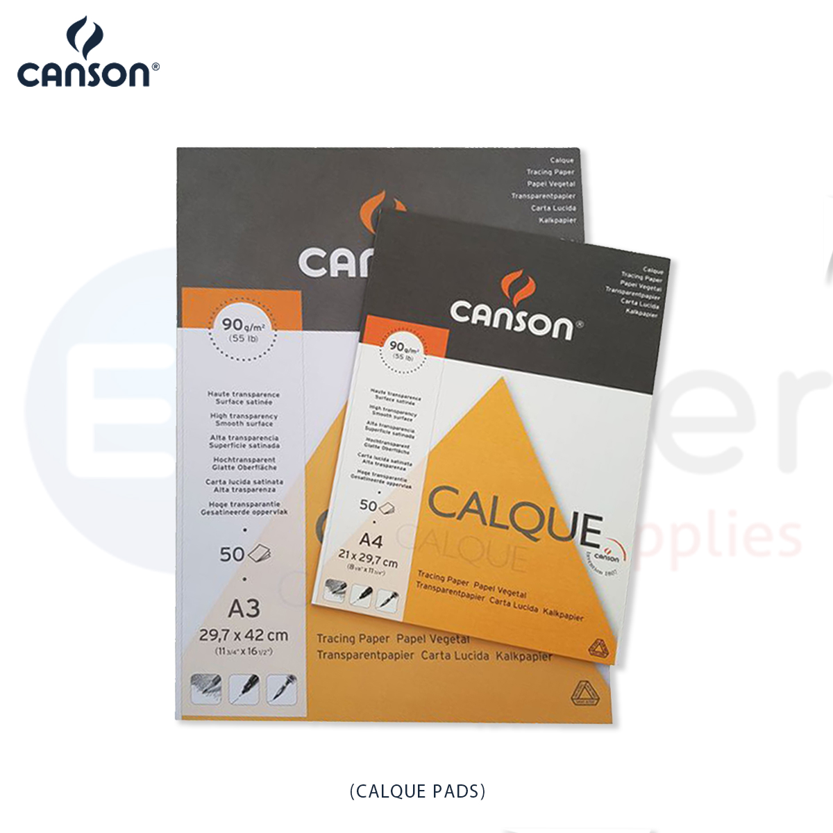 Tracing paper, Canson, A4, 90g/m2, 50 sheets.
