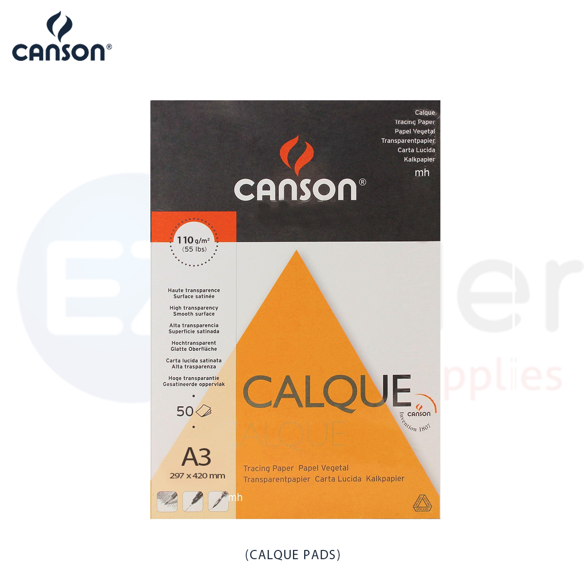 Tracing paper, Canson, A3, 110/115g/m2, 50 sh.