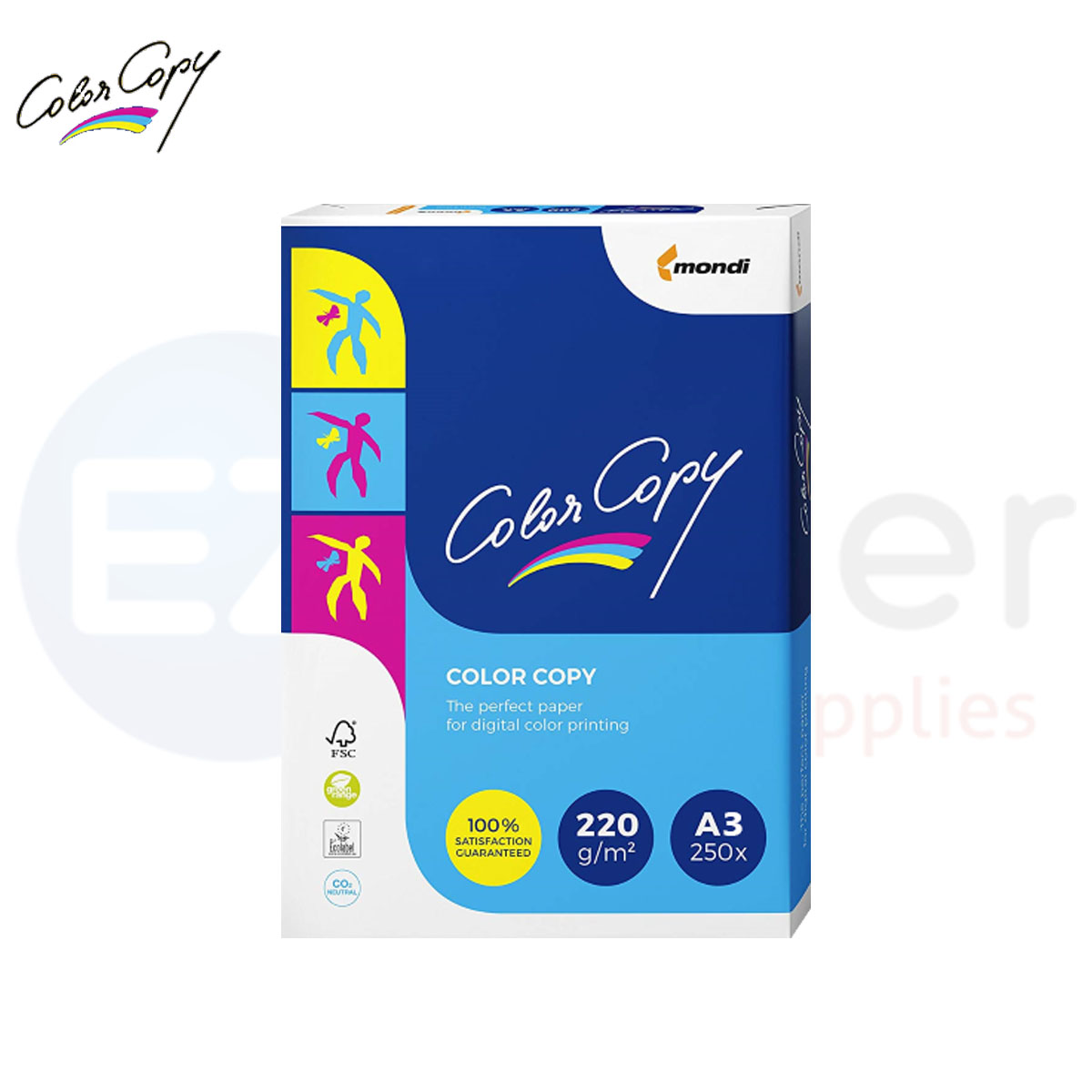 COLOR COPY Coated paper A3, 220gr. 250/sheet, Color laser use