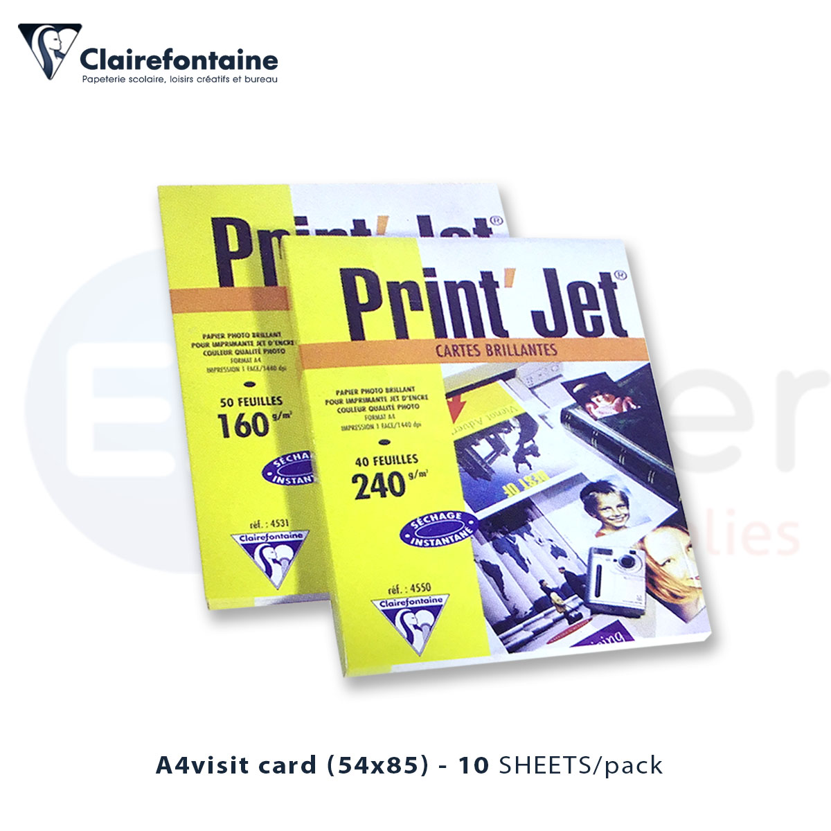Clairefontaine A4 visiting card (54*85mm)10card/sheet 10sh/ pack