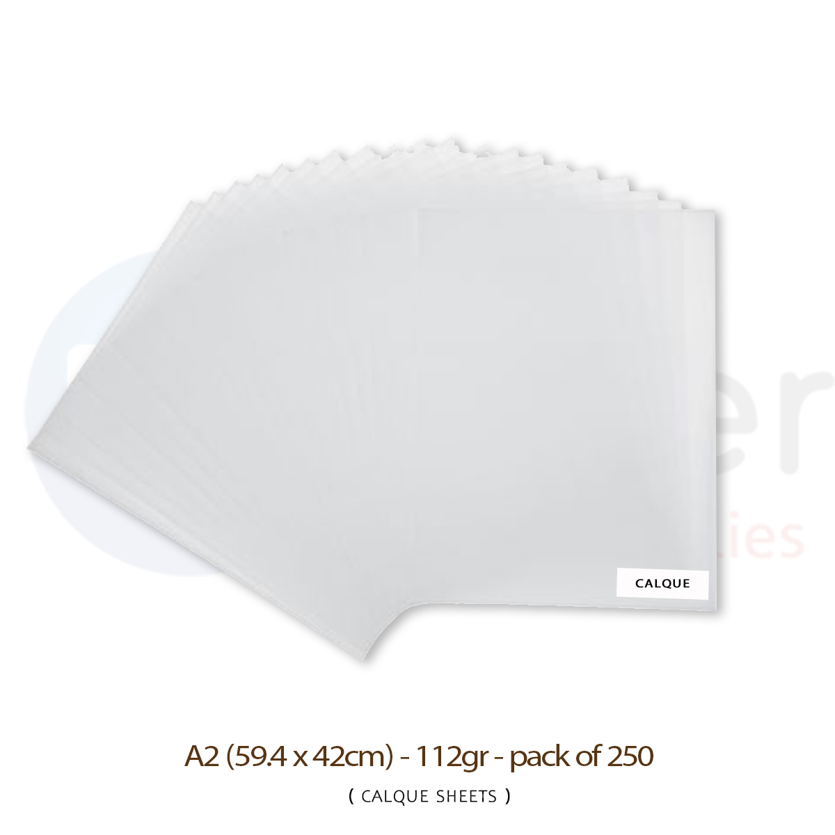 Calque paper A2,(59.4*42CM)  112gr.
