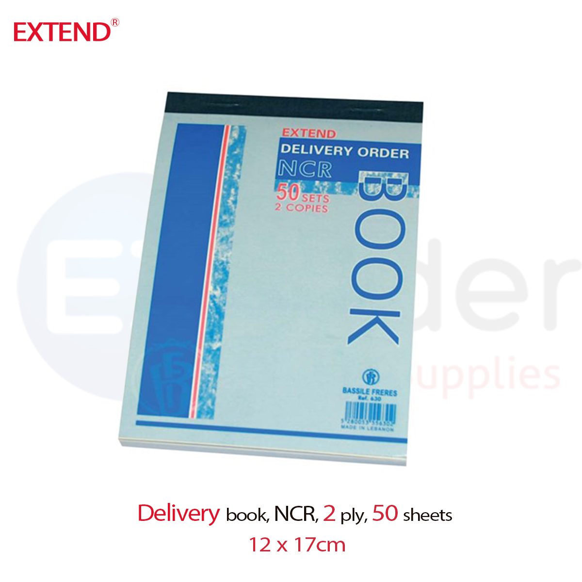 Delivery book, NCR(12X17cm) 2 ply, 50sheets