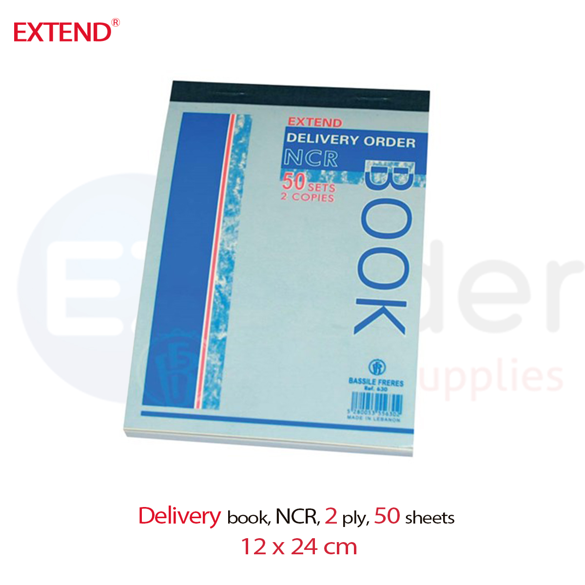 Delivery book, NCR(12X24cm) 2 ply, 50sheets