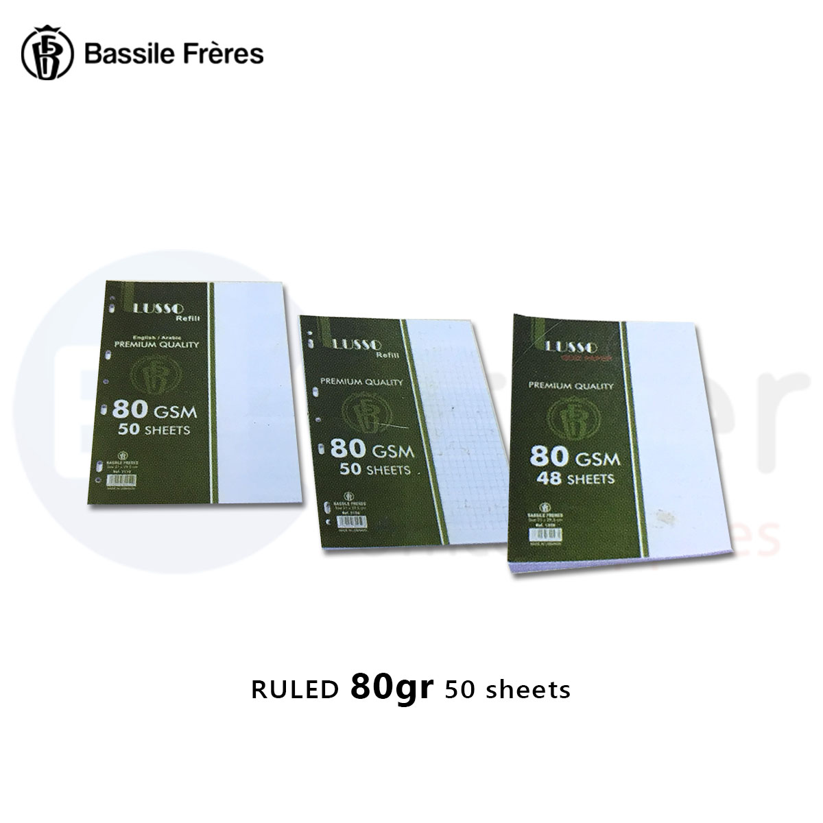 A4 refill paper,80gr ruled(50sht) perforated single