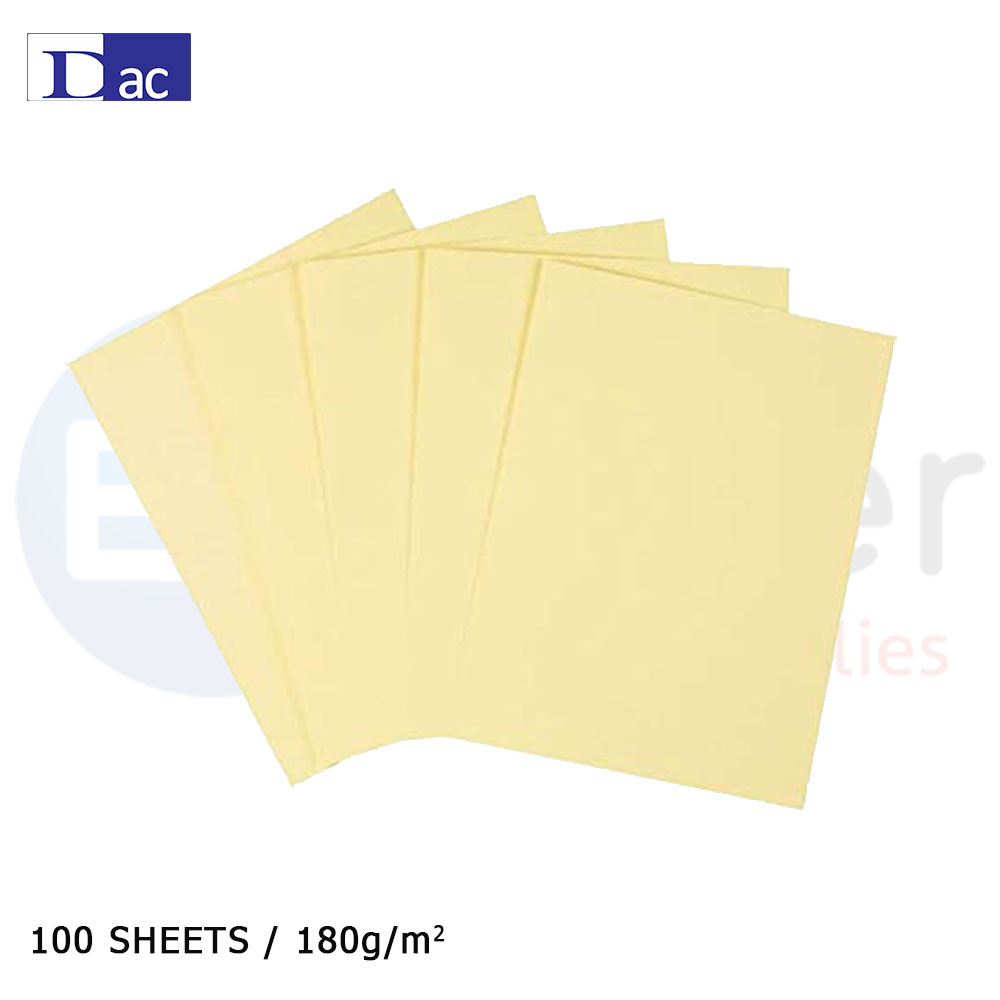 DAC  colored copy paper, 180GR, A4pastel yellow