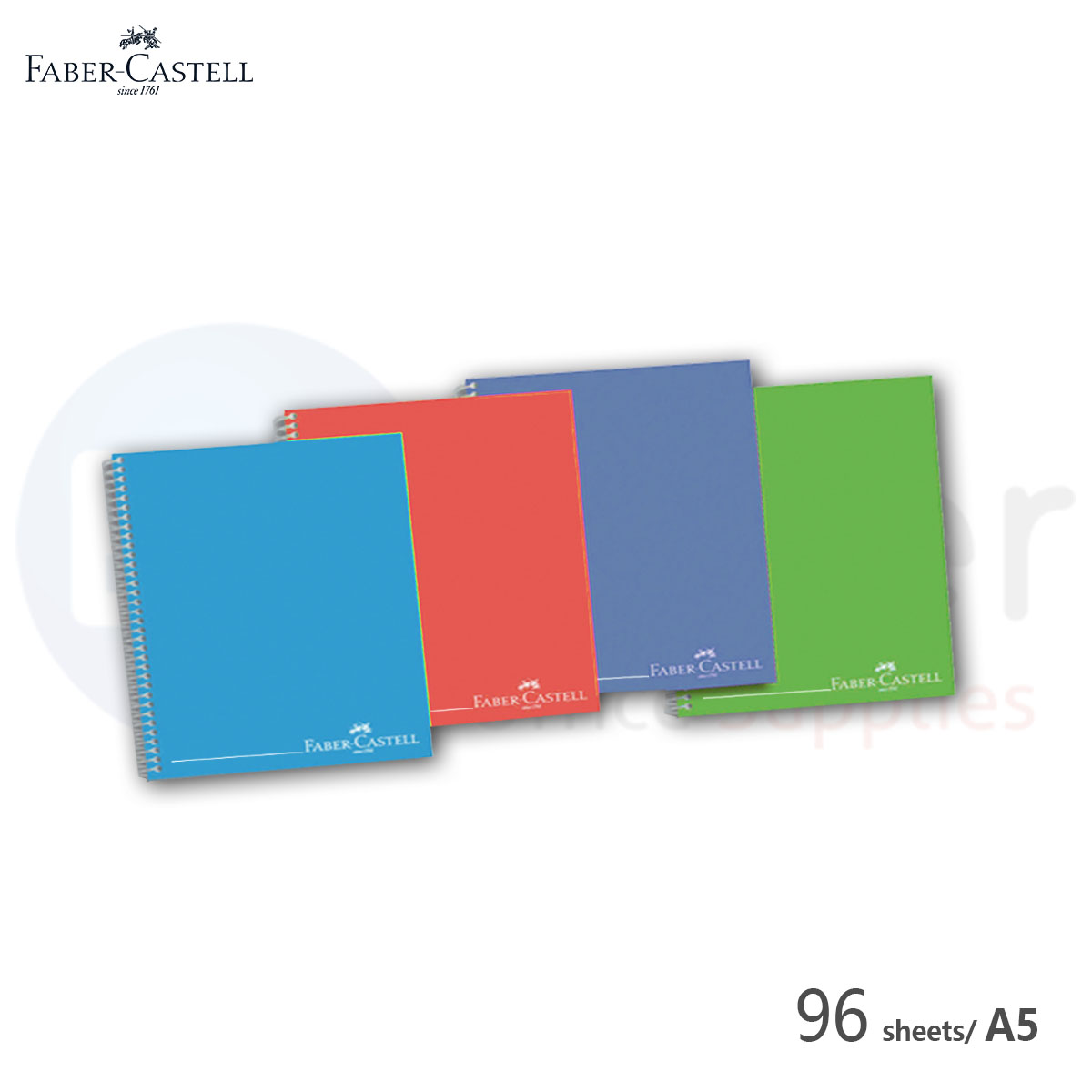 FABER CASTELL A5 University copy book,90gr, 96 sheets squares