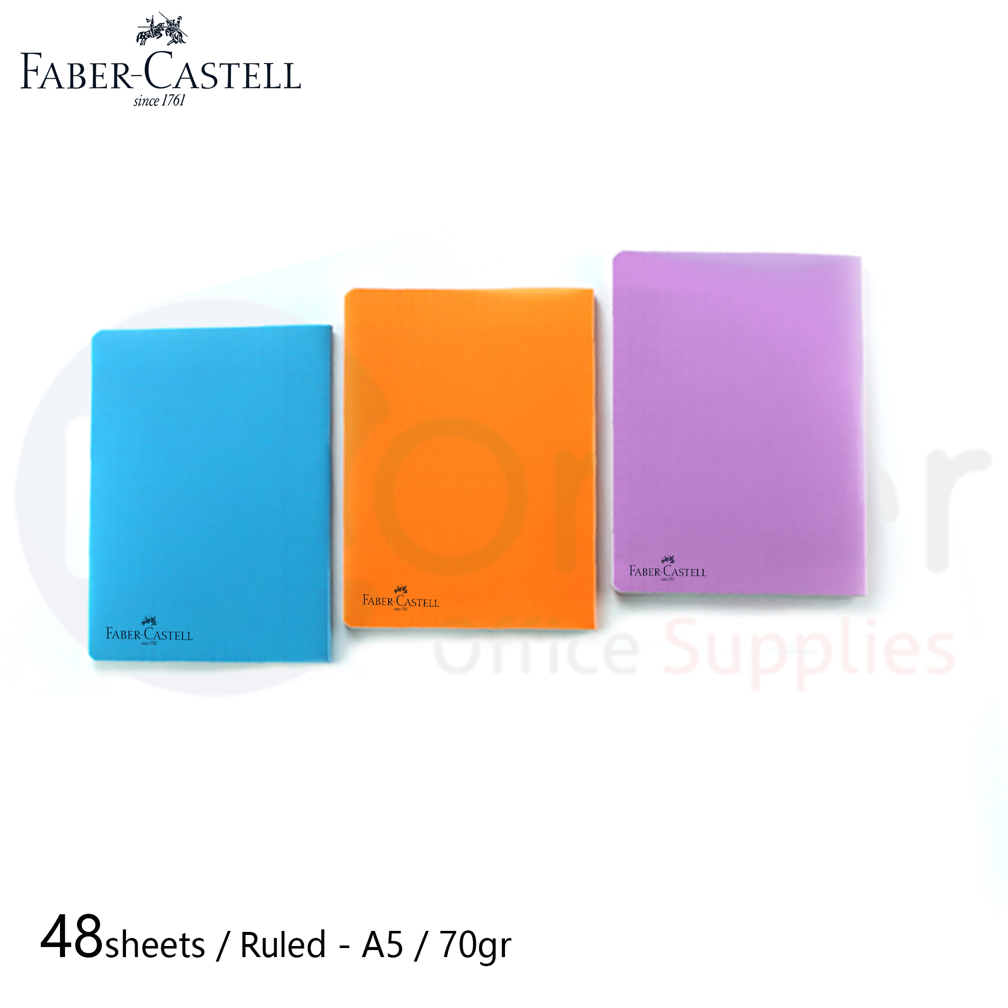 FABER CASTELL  PP  A5 copy book 48 sheets ruled